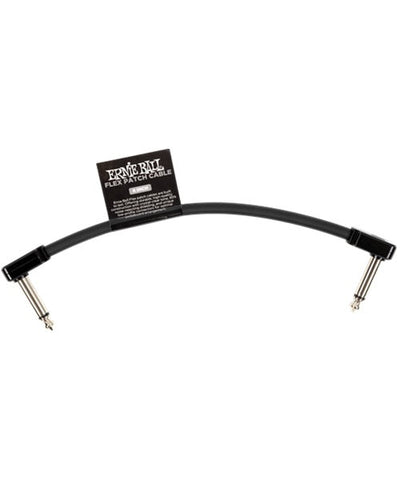 Ernie Ball Cable Flex Patch 6439 Negro 0.1524 Mts. Angulado/Angulado, 1 Pza