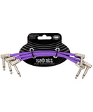 Ernie Ball Cable Flex Patch 6452 Morado 0.1524 Mts. Angulado/Angulado, 3 pzas