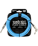 Ernie Ball Cable Flex 6464 Azul 3.048 Mts. Recto/Angulado