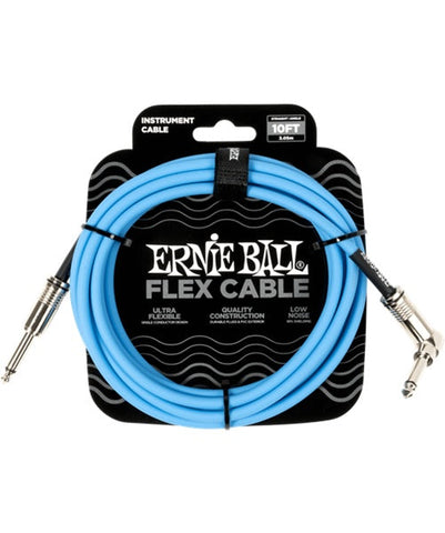 Ernie Ball Cable Flex 6464 Azul 3.048 Mts. Recto/Angulado