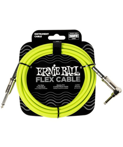 Ernie Ball Cable Flex 6465 Verde 3.048 Mts. Recto/Angulado