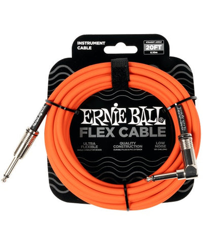 Ernie Ball Cable Flex 6467 Anaranjado 6.10 Mts. Recto/Angulado