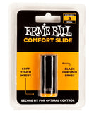 Ernie Ball Comfort Slide para Guitarra 4287 Laton Cromado Negro, Pequeño