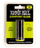 Ernie Ball Comfort Slide para Guitarra 4288 Latón Cromado Negro, Mediano
