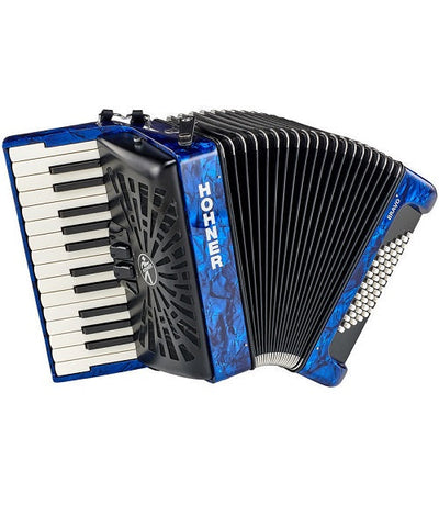 Hohner Acordeón Cromático Azul Con Funda A16542 Bravo II 48