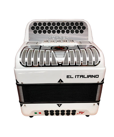 �Exclusiva en Repertorio Wagner Online�� Hohner Acordeón Diatónico Fa-Sib-Mib Blanco Con Estuche A7800 FBBEB-WH EL Italiano