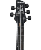"Exclusiva en Repertorio Wagner Online" Ibanez Bajo Eléctrico 5 Cuerdas Ámbar Transparente/Sombreado Rojo/Negro GWB205-TQF con Funda Fretless, Gary Willis
