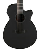Ibanez Guitarra Electroacústica 7 Cuerdas Picea Negro Mate AEG721-BOT, Serie AEG