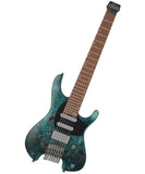 “Exclusiva en Repertorio Wagner Online” Ibanez Guitarra Eléctrica 7 Cuerdas Entintado Azul Mate Q547PB-COL con Funda, Serie Q