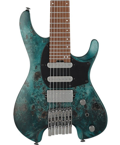 “Exclusiva en Repertorio Wagner Online” Ibanez Guitarra Eléctrica 7 Cuerdas Entintado Azul Mate Q547PB-COL con Funda, Serie Q
