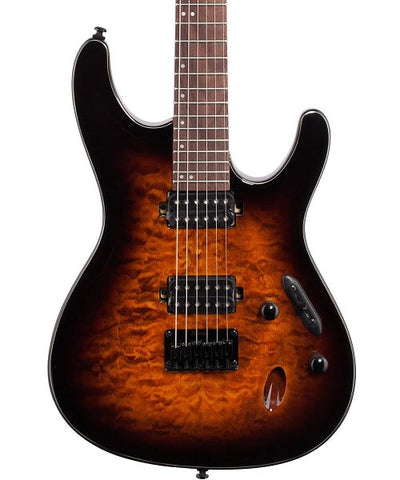 Ibanez Guitarra Eléctrica Café Sombreada S621QM-DEB, Serie S