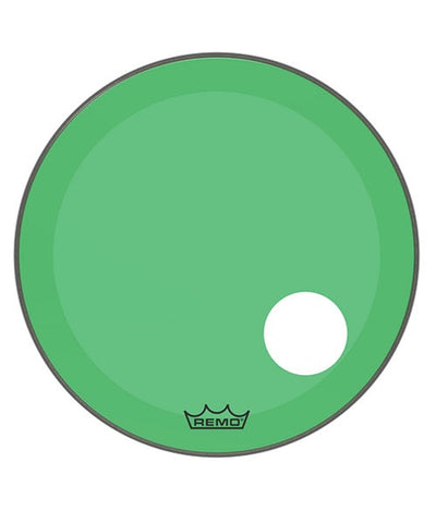 Remo Parche 22" P3-1322-CT-GNOH Powerstroke 3 Colortone con Perforación 5" Verde