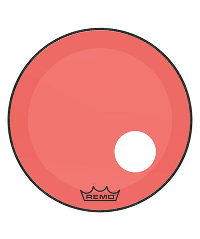 Remo Parche 22" P3-1322-CT-RDOH Powerstroke 3 Colortone con Perforación 5" Rojo