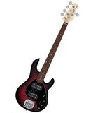 Sterling S.U.B. Series Bajo Eléctrico 5 Cuerdas Entintado Vino/Sombreado Negro Mate ST-RAY5HH-RRBS-J1, StingRay 5 HH