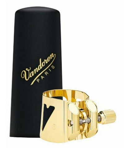 Vandoren Abrazadera y Tapaboquilla "Optimum" Dorada LC07P para Saxofón Alto