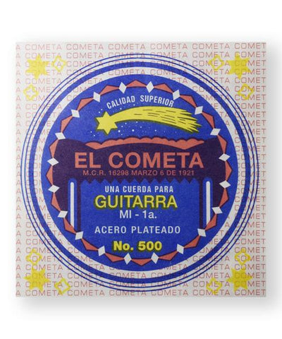 El Cometa Cuerda 500(12) para Guitarra Acústica, 1ra, Acero con Borla