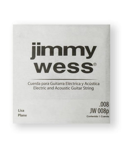 Jimmy Wess Cuerda JW-008P(12) para Guitarra Acústica y Eléctrica, 1A, Calibre 0.008, Acero