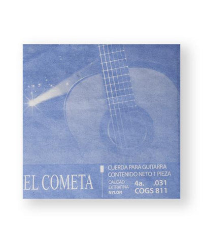El Cometa Cuerda 811(12) para Guitarra Clásica, 4A, Cobre con Borla