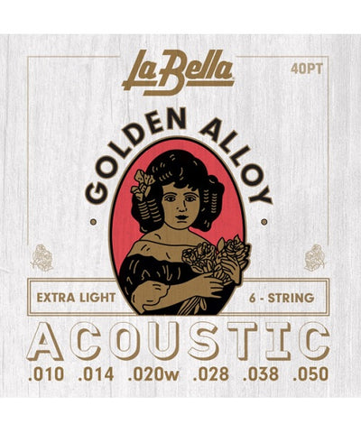 La Bella Encordadura Para Guitarra Acústica 0.010-0.050 40PT