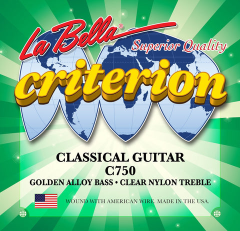 La Bella Encordadura Para Guitarra Clásica Nylon Transparente C750 Criterion