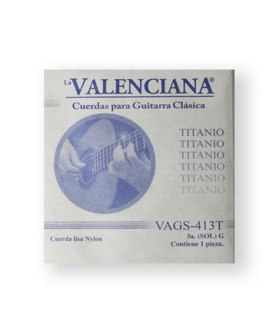 La Valenciana Cuerda "Titanio" 413T(12) para Guitarra Clásica, 3A, Nylon