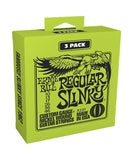 Ernie Ball Encordaduras "Regular Slinky 3 Pack" 3221, Guitarra Eléctrica, Nickel Wound 10-46