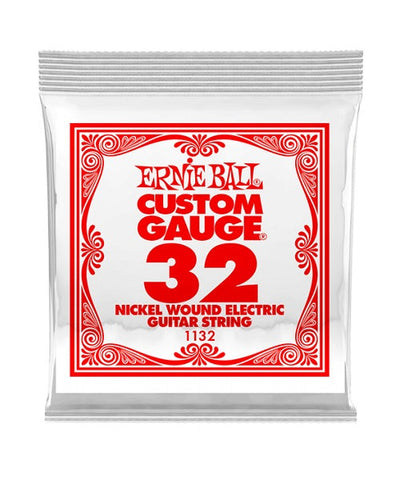 Ernie Ball Cuerda "Custom Gauge" 1132(6) para Guitarra Eléctrica, Calibre 0.032, Nickel