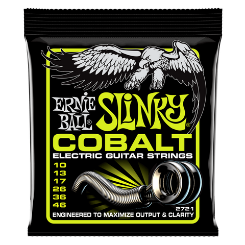 Ernie Ball Encordadura "Regular Slinky Cobalt" 2721, Guitarra Eléctrica 10-46
