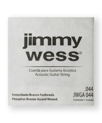 Jimmy Wess Cuerda WB44(6) para Guitarra Acústica, Calibre 0.044, Bronce Fosforado