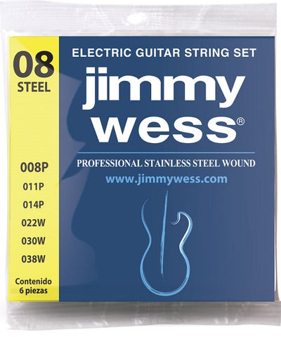 Jimmy Wess Encordadura Pro para Guitarra Eléctrica WA1008 Acero Inoxidable
