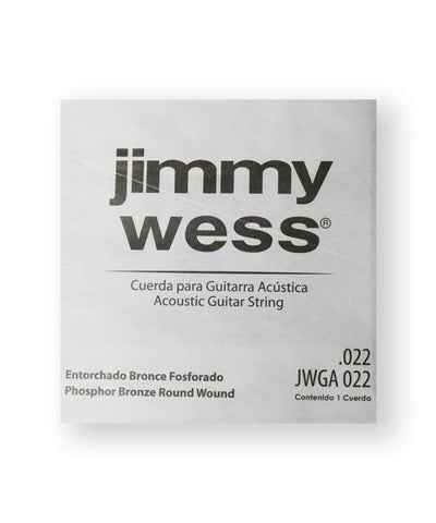Jimmy Wess Cuerda WB22(6) para Guitarra Acústica, Calibre 0.022, Bronce Fosforado