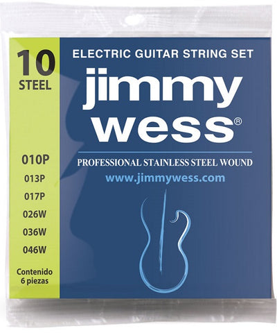 Jimmy Wess Encordadura Pro para Guitarra Eléctrica WA1010 Acero