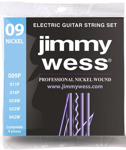 Jimmy Wess Encordadura Pro para Guitarra Eléctrica WN1009 Nickel