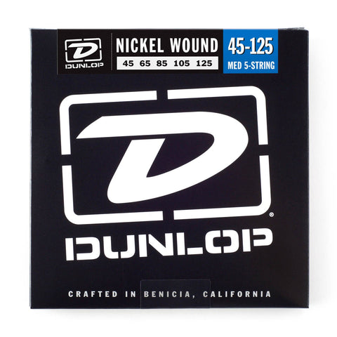 Dunlop Encordadura Bajo Eléctrico De 5 Cuerdas DBN45125 Medium