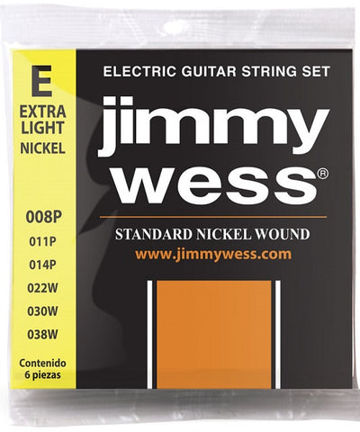 Jimmy Wess Encordadura para Guitarra Eléctrica 1408N Extra Light Nickel