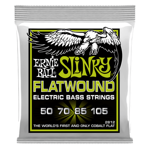 Ernie Ball Encordadura "Regular Slinky Flatwound" 2812, Bajo Eléctrico 50-105