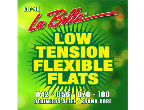 La Bella Encordadura Para Bajo Eléctrico Acero 0.042-0.100 LTF-4A Low Tension Flexible Flats