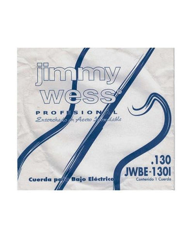 Jimmy Wess Pro Cuerda WAB130 para Bajo Eléctrico, Calibre 0.130, Acero Inoxidable