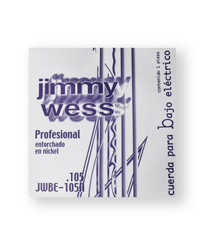 Jimmy Wess Pro Cuerda WNB105 para Bajo Eléctrico, Calibre 0.105, Nickel