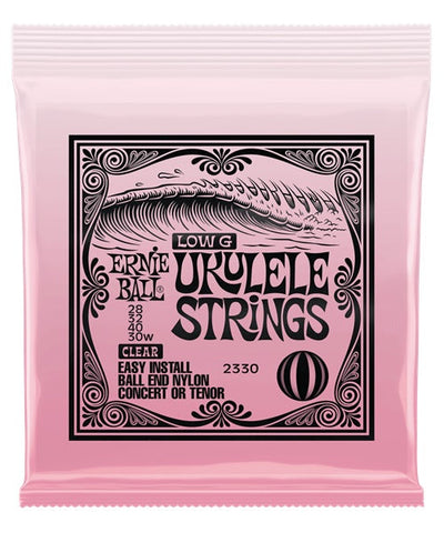 Ernie Ball Encordadura "Ukulele Ball End" 2330, Concierto/Tenor, Nylon Transparente