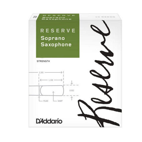 D'Addario Woodwinds (Rico) Cañas Reserve para Saxofón Soprano 3 1/2, RIR0535(5), Caja con 5 Pzas