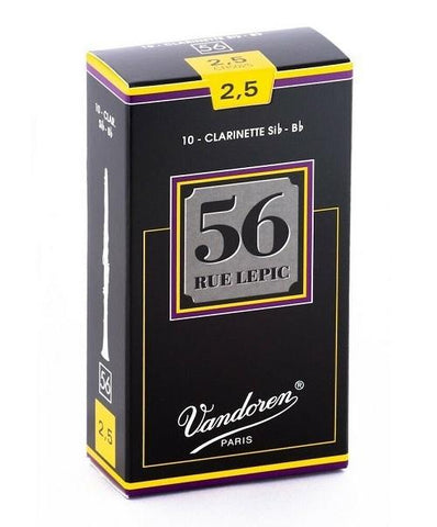 Vandoren Cañas "56 Rue Lepic" para Clarinete Si Bemol 2 1/2 CR5025(10) Caja con 10 Pzas