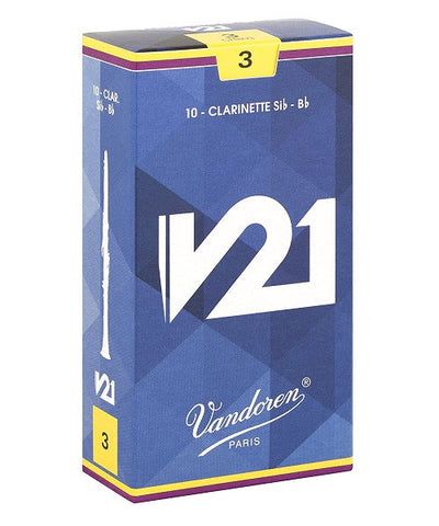 Vandoren Cañas "V21" para Clarinete Si Bemol 3, CR803(10), Caja Con 10 Pzas