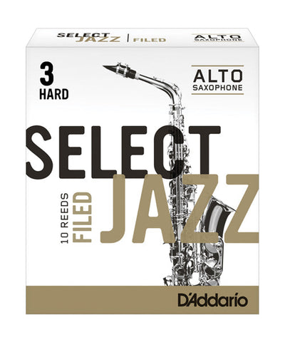 D'addario (Rico) Cañas "Select Jazz" Para Saxofón Alto 3H, RSF10ASX3H(10), Caja Con 10 Pzas
