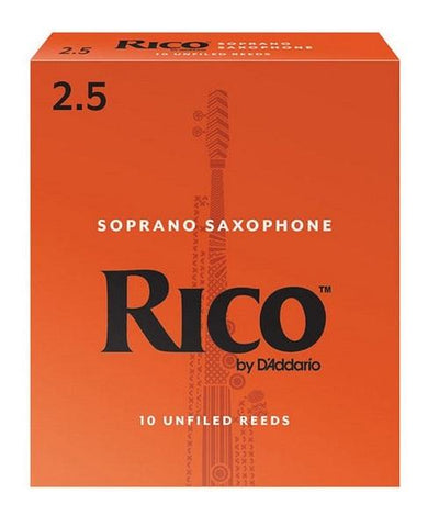 D'Addario Woodwinds (Rico) Cañas para Saxofón Soprano 2 1/2, RIA1025(10), Caja con 10 Pzas