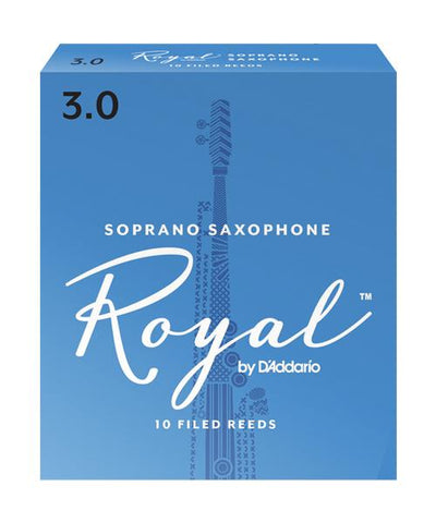 D'Addario Woodwinds (Rico) Cañas Royal Para Saxofón Soprano 3, RIB1030(10), Caja Con 10 Pzas