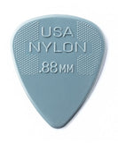 Dunlop Púas Nylon Standard 44B.88(36) .88mm, Gris Obscuro con 10 piezas