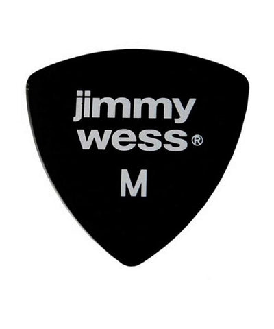Jimmy Wess Púas Forma Escudo Medium JW-TR-MBK(50), Negro con 10 piezas