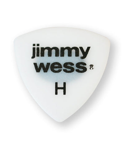 Jimmy Wess Púas Forma Escudo Heavy con Lija JW-TR-H(50), Blanco con 10 piezas