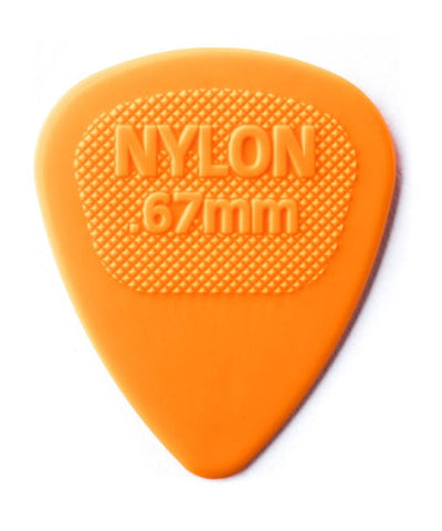 Dunlop Púas Nylon Midi 443B.67(36) Standard .67mm, Naranja con 10 piezas